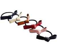 6Pcs Modern Simple Bow Hair Band Elastic Bows Ponytail Holder Rubber Band Tie Hair Rope Hair Scrunchies Bowknot Hair Accessories for Women Headwear