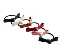 6Pcs Modern Simple Bow Hair Band Elastic Bows Ponytail Holder Rubber Band Tie Rope Scrunchies Bowknot Hair Accessories for Women Headwear