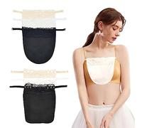 6Pcs Modesty Panels for Low Cut Tops 3 Colors, Lady Lace Clip-on Mock Camisole Bra Insert Overlay Modesty Panel Vest,2 Styles Ladies Cami Tops Anti Peep Invisible Cleavage Cover Up for Dresses Privacy