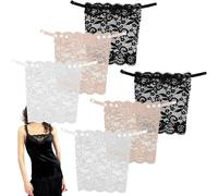 6PCS Modesty Panels for Low Cut Tops, Lace Inserts for Low Cut Tops, Cleavage Cover Up for Dresses, Six-Piece Set in White, Black, and Nude, Ideal for Professional, Casual, and Formal Occasions
