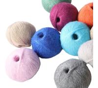 6pcs Mohair Yarn Crochet and Hand Knitted Knitting Crocheting DIY Wool Thread Spring and Summer Soft and Skin Friendly 50g/pc Crochet Kits for Beginners Adults(29)