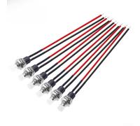 6Pcs Momentary Push Button Switch with Pre-Soldered Wires for Electronic Projects, 1A 250V AC Rating, 7mm Mounting Hole Diameter (A)