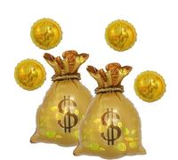 6pcs Money Balloons Wallet Balloons Gold Coin Balloon for Money Birthday Party Decorations Plutocrat Birthday Party Decor Casino Party Vegas Party Supplies