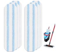 6Pcs Mop Head Replacement Compatible with Vileda H2PrO Floor System, Microfibre Replacement Mop Pads, Washable and Reusable Flat Mop Refill Pads, Safe on Hard Floors