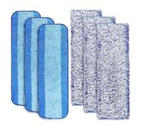 6PCS Mop Pads，Compatible for Bona, Washable Microfiber Floor Cleaner Cleaning Pad Reusable Mop Pads Hardwood and Multi-Surface