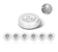 6Pcs Motion Sensor Lights Indoor,Under Counter Lights Kitchen Sensor Lights Wireless LED Night Light Battery Operated Cabinet Lights Indoor Motion Sensor Lights Auto On/Off Light for Hallway