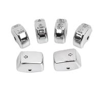 6pcs Motorcycle Hand Control Switch Housing Button Cap Chrome Compatible With Fat FLSTF 2011 2015 And Forty Eight XL1200X 2014 2023 Aftermarket