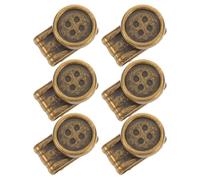 6pcs Movable Metal No Sew Jean Buttons for Men Suit Trousers | Reusable Fastening for Clothing Repair, Antique Brass Finish, Jeans and Belt Loops, DIY Fixers