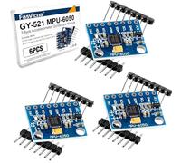 6PCS MPU-6050 IMU Sensor Modules, 6-Axis Accelerometer Gyroscope | I2C interface, Includes jumper wires, Compatible with Arduino, Raspberry Pi and ESP32