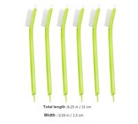 6pcs Multi Function Juicer Cleaning Brush Set | Plastic, Dual Bristles and Handle, Compact Green Design, for Gap Cleaning
