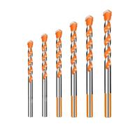 6PCS Multifunctional Triangle Drill Bit Diamond Drill Ceramic Tile Concrete Brick Wood Glass Punching Hole Saw Metal Dril
