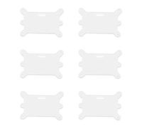 6Pcs Multipurpose Identity Holders Clips Waterproof Clear Acrylic Badge Holder for Hospital School Office Use Clear