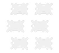 6Pcs Multipurpose Identity Holders Clips Waterproof Clear Acrylic Badge Holder for Hospital School Office Use Clear