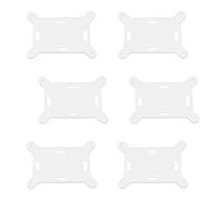 6Pcs Multipurpose Identity Holders Clips Waterproof Clear Acrylic Badge Holder for Hospital School Office Use Clear