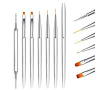 6PCS Nail Art Brushes Pen Set for Gel with Lid & Dotting Tool, LEA-SHALL