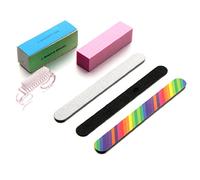 6Pcs Nail Art Sanding File Buffer Block Cleaning Brush Manicure Tool Kit Set (Tpye2)