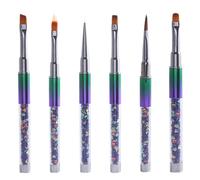6Pcs Nails Art Liner Brushes Set Nails Art Designed Brush Pen For Gel Polishing Fine Drawing Small Stripping Painting Unique Rod Design