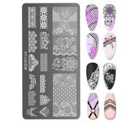 6PCS Nails Art Stamping Plates Set For Bows Flowers And Lace Designs Nails Accesories For Manicures Decoration Beauty Nail Tools