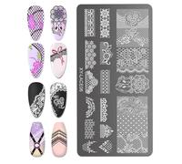 6PCS Nails Stamping Plates Set For Unique And Creative Nails Designs Metal Printing Accesories For Salon Or Home Manicure Tools