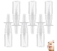 6pcs Nasal Spray Bottles, 10 ml Empty Rhinitis Care Sprayer Nose Mist Sprayer Nose Spray Refillable Bottle with Nozzles, Direct Spray Container for Water, Saline Solution, Perfume, Home, Travel