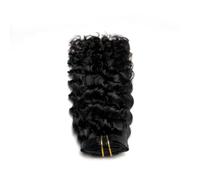 6Pcs Natural Wave Clip in Remy Human Hairs Extensions, Invisible Real Black Virgin Hair Extension for Women(18inches-110g)