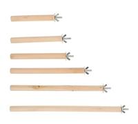 6Pcs Natural Wooden Bird Perches for Cage, Various Sizes Parrot Stand Rest Play Platform to Keep Engaged & Healthy for Budgies Cockatiels Conures Parakeets, Parrot Cage Accessories