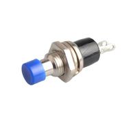 6pcs NC/NO Normally Open Closed Momentary Self-resetting Push Button Switch without lock Reset Switch(Blue,NC (normally closed))