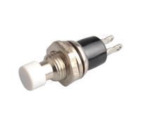 6pcs NC/NO Normally Open Closed Momentary Self-resetting Push Button Switch without lock Reset Switches(White,NC (normally closed))