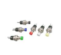 6pcs NC normally closed Momentary Self-resetting Push Button Switch without lock Reset Switch PBS-110(Green)