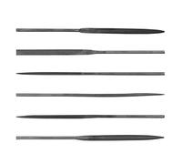 6pcs Needle File Set Without Handle, 5.5'' Swiss Pattern File, Double Cut with Medium Teeth, Ideal for Precise and Detailed Work as Model Shaping, Deburring, Metal, Wood, 3D-Print, etc.