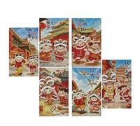 6Pcs New Year Redness Packets Snake Year Themed Envelopes Multifunctional Chinese Spring Festival Money Paper Bag Spring Festival Accessories