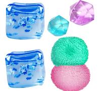 6pcs Nice Cube Gumdrop Squishy Cube & Stress Cube - Sugar Ball Fidget Age 10+, Squishy Cube Sensory Toys For Adults/Kids, Stress Relief Squishy Fidget Toys
