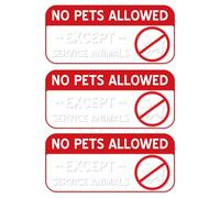 6pcs No Pets Allowed Sign, Window Door Service Dog Sign Waterproof No Pets Allowed Sticker for Business