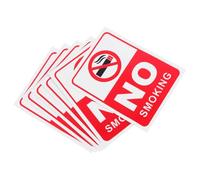 6pcs No Smoking Sign Pvc Warning Label for Public Places Hotels