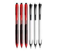 6PCS Noiseless Retractable Ballpoint Pen Chinese Styles Design Smooth Writing for Students Professional Noisefree Rollerballs Chinese Trendy Design