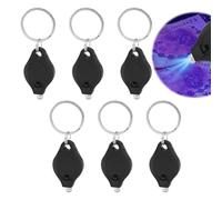 6Pcs Note Checker Blacklight Mini LED Keychain Torches Mini Keychain Flashlight Torch with UV Detector Pocket-Sized Torches Money for Paper Notes Money Checker Verification Pocket Small Keyring Torch