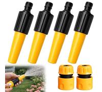 6Pcs Nozzle and Hose Attachments, 6-Piece Spray Nozzle Set for Garden Watering, Durable Hozelock Accessories with Multiple Spray Patterns, Compact Size 13x3 cm