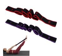 6pcs Numbered Fitness Resistance Bands, Stretching Strap with Clear Markings 8-Section Elastic Exercise Bands for Women Full Glute Body Training Working Out Yoga Pilates & Home Gym Equipment
