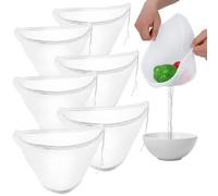 6PCS Nut Milk Bag Reusable Milk Bags for Straining Fine Mesh Food Strainer Bag Bowl-Shaped Nylon Organic Cotton Cheesecloth Bags Strainer for Juicing Milks Tea Greek Yogurt (Small Medium Large)