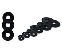 6pcs Nylon Black Penny Washers Plastic Fender Repair Washer Mudguard DIN 9021 (M8X24mm)