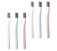 6pcs Nylon Bristle Adult Toothbrush with Large Head, Hard Bristles