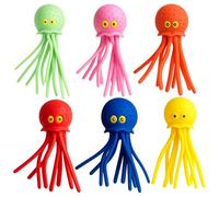 6PCS Octopus Bath Toy, Underwater Toy Buddy, Octopus Toy, Multi-Color Soft Bath Toy Swimming Toys, Floating Pool Toys, Cute Floating Kids Bath Toys for Kids Gift