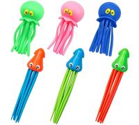 6Pcs Octopus Squishy Toy, Squid Diving Toys for Swimming Pool & Bath