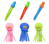 6PCS Octopus Squishy Toys, Squid Diving Toys for Swimming Pool, Soft Squishy Octopus Bath Toy, Water Toys for Kids, Sinking Pool Toys, Swimming Pool Toys for Toddlers