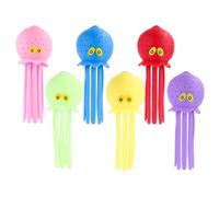 6pcs Octopus Water Balls, Funny Octopus Floating Pool Toys Novelty Squeeze Water Bomb Splash Balls Summer Swimming Pool Bath Toy for Kids (6 Colors)