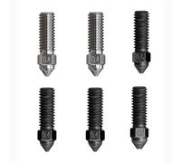 6PCS Official K1 Nozzle Kit Plated Copper/Hardened Steel Extruder Nozzles 0.4mm, 0.6mm, 0.8mm High Flow High Temperature Resistance for K1 / K1 Max/CR M4 3D Printer Accessories