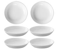 6pcs Oil Burner Ceramic Dish Wax Melt Holder with Stable Ceramic Construction and Simple Design, White Wax Warmer Replacement Dish for Home Fragrance and Aromatherapy