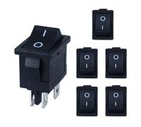 6Pcs ON-Off Latching Boat Rocker Switch 4-Pin 2 Positions DPST Toggle Switch Snap in 12V 110V 250V 10A
