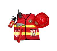 (6pcs, One Size) Kids Firefighter Cosplay Little Fireman Firemen Costume