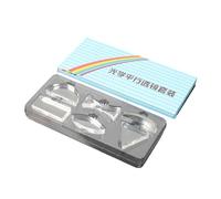 6Pcs Optics Lens Set for Teaching Physics Create Spectrums Rectangle Concave Biconvex Triangular Semicircle Lens Physics Optics Learning Tool